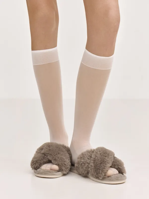 Тапочки женские, домашние, коричневые, Tape, image-7