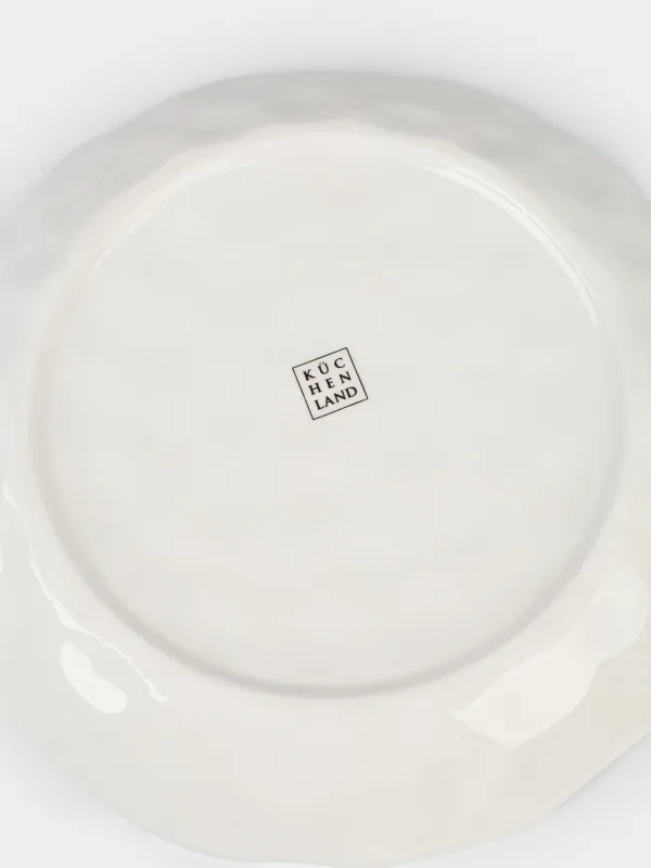 Тарелка закусочная, 23 см, керамика D, белая, Кролик с цветами, Natural Easter, image-4