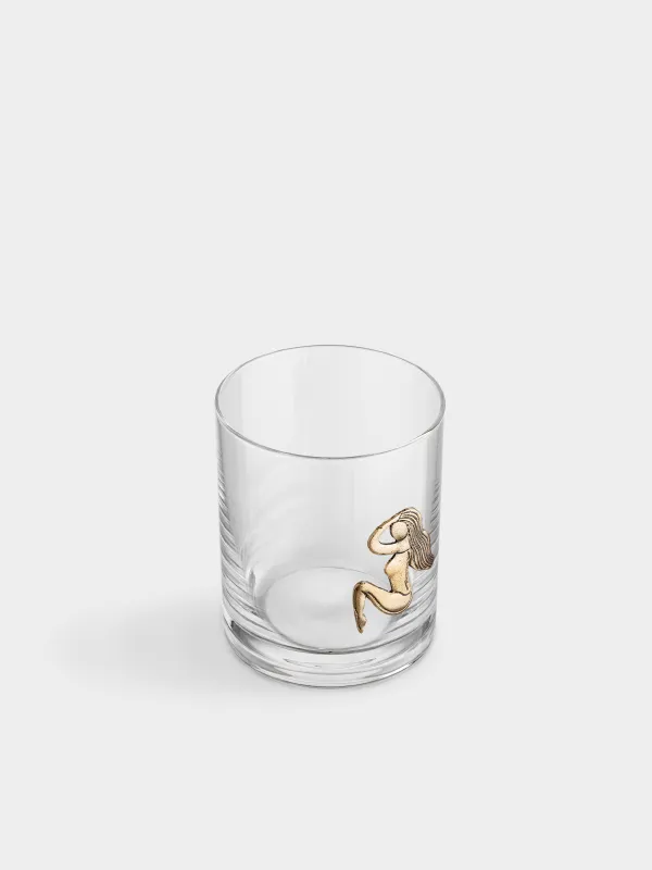 Стакан для виски, 10 см, 340 мл, стекло/металл, золотистый, Дева, Zodiac, image-2