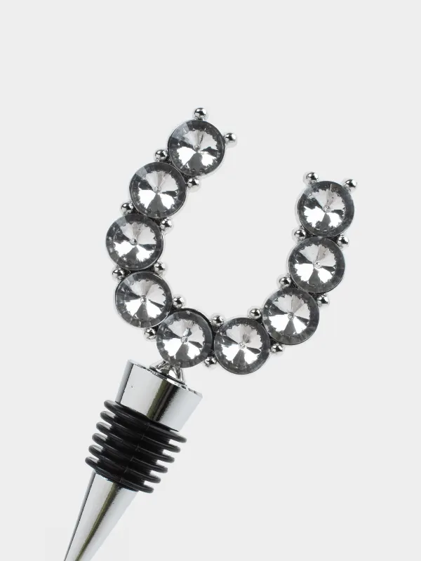 Пробка для винной бутылки, 12 см, металл, черная, Подкова, Horseshoe, image-4