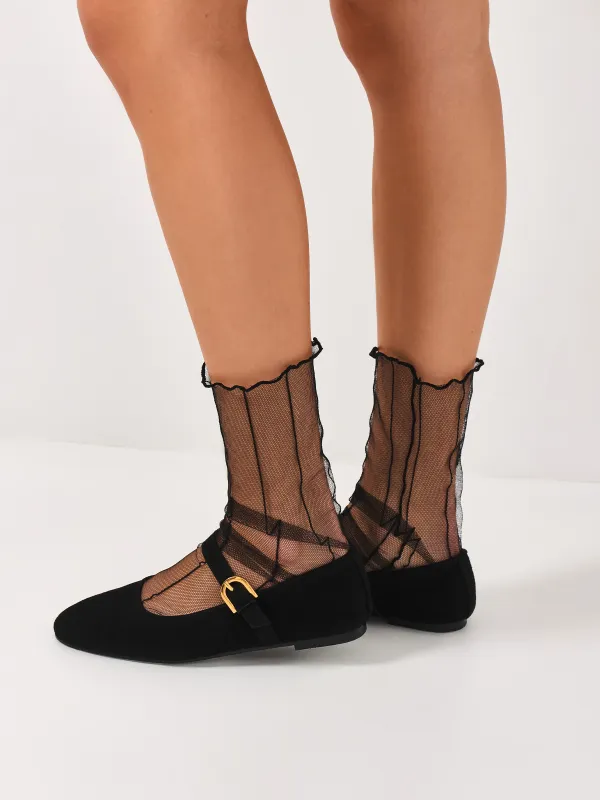 Носки сетчатые, черные, Gridlin, image-0