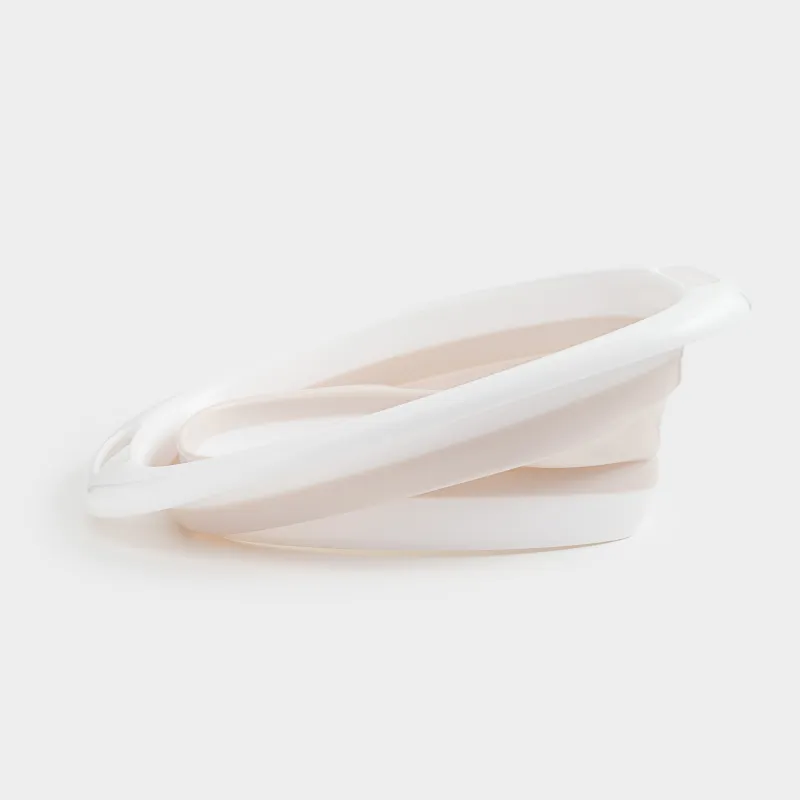 Таз складной, 10 л, ребристое дно, пластик/резина, бежево-розовый, Foldaway, image-2