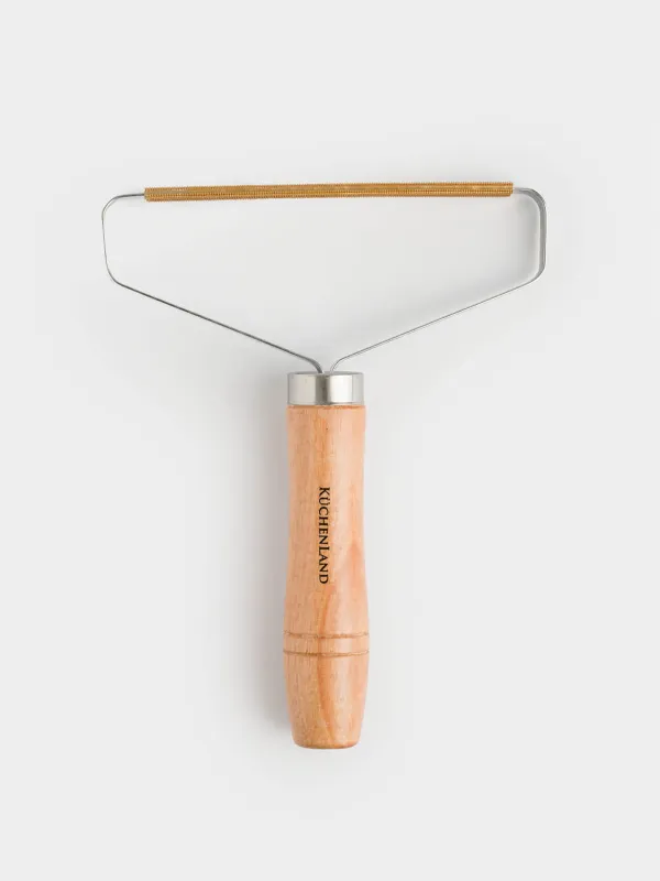 Щетка-скребок для чистки от шерсти, 16 см, металл/дерево, Black clean, image-0