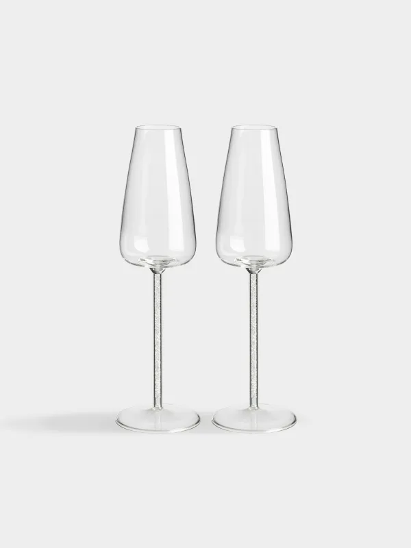 Бокал для шампанского, 2 шт, со стразами, Sorento crystal, image-0