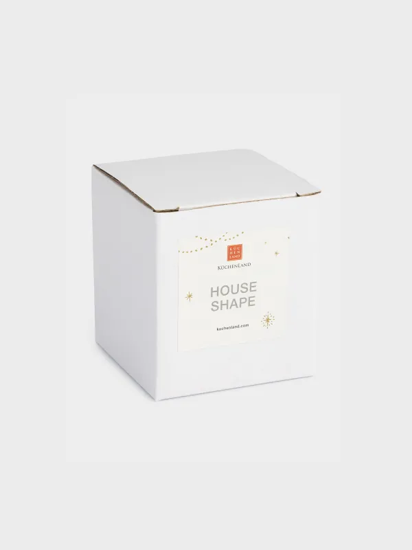 Статуэтка с подсветкой, 8 см, фарфор P, золотистая, Дом, House shape, image-4