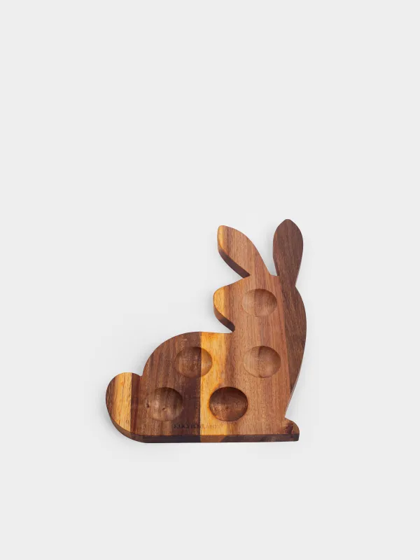 Подставка для яиц, 20x27 см, 5 отд, дерево, Кролик, Noble tree, image-0