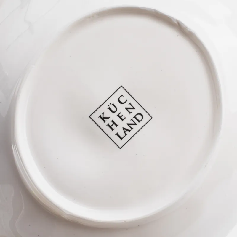 Ваза для фруктов, 27х9 см, керамика, молочная, в крапинку, Неровный край, Delicia, image-3