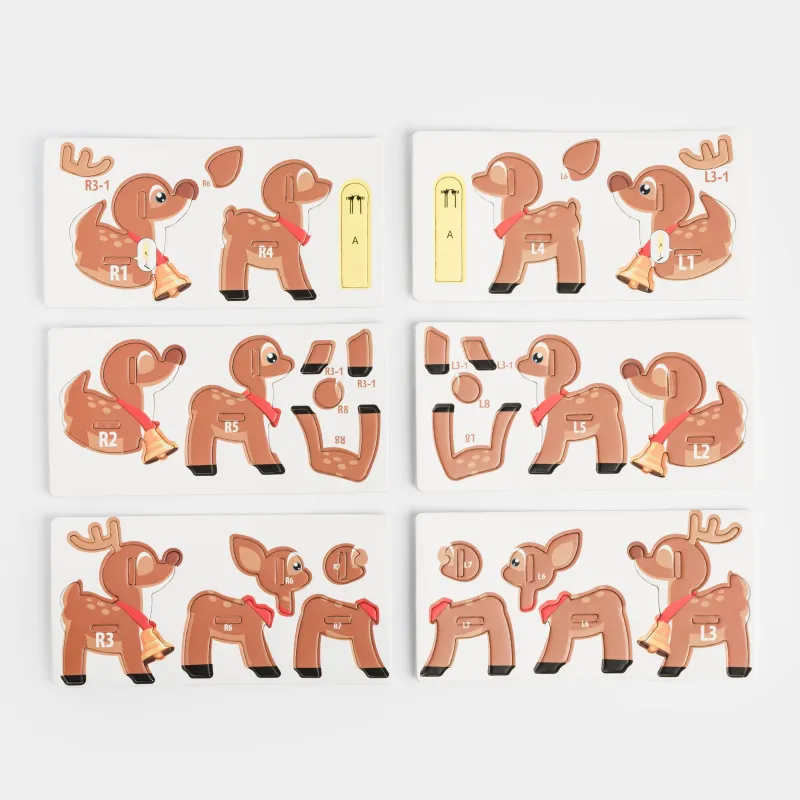 Набор для творчества, 8х6 см, картон, 3D-конструктор, Олень, Childhood, image-2