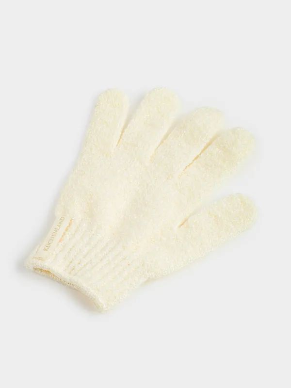 Перчатка для мытья тела, 20 см, 2 шт, отшелушивающая, нейлон, бежевая, Unique spa, image-2