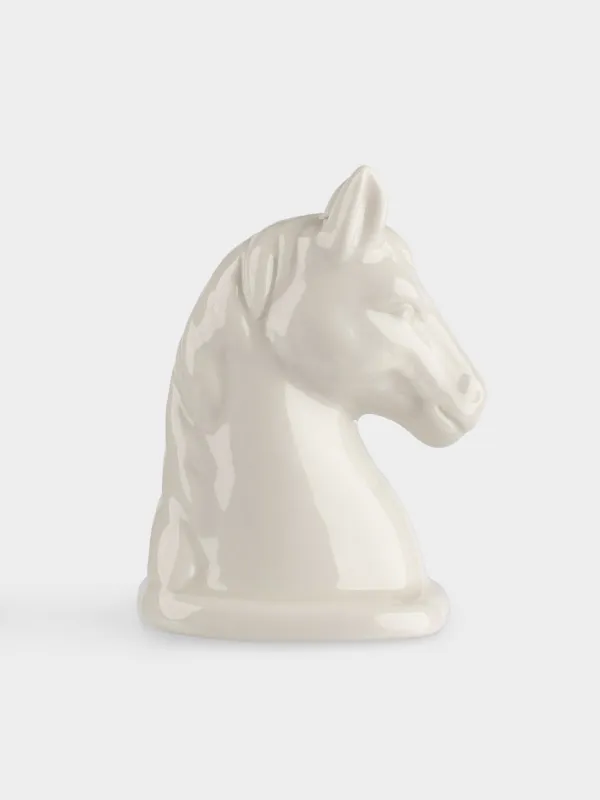 Емкость для соли или перца, 9 см, фарфор P, белая, Конь, Horse white, image-4