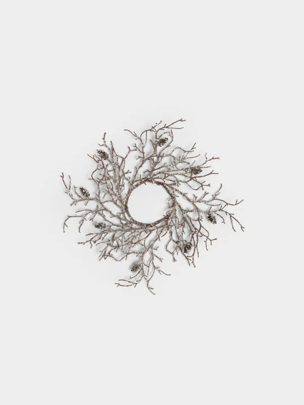 Венок для свечи, 26 см, Ледяные ветки, Crystal decor, image-0