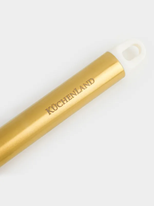 Лопатка, 35 см, с прорезями, силикон/сталь, молочная, Bello gold, image-3