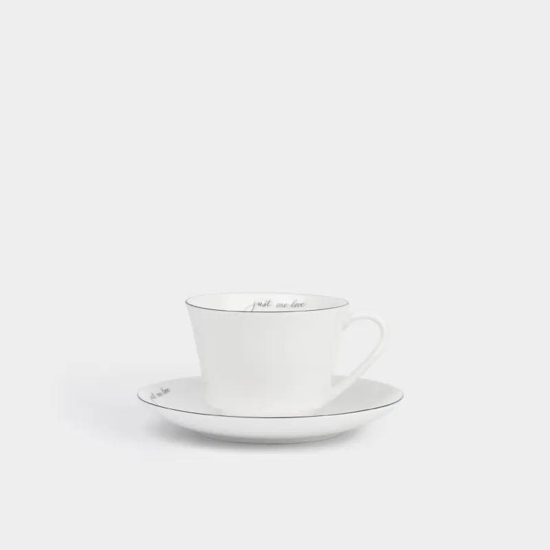 Пара чайная, 1 перс, 2 пр, 250 мл, фарфор N, белая, Just one love, Lovely story