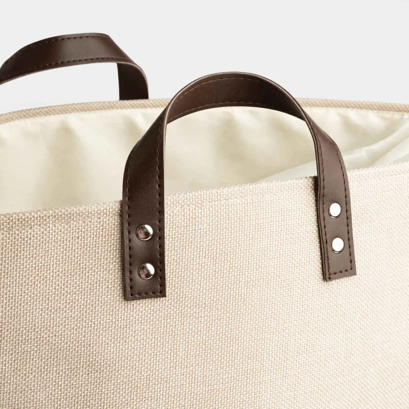 Сумка для хранения белья, 30x30x50 см, с ручками, полиэстер, бежевая, Laundry, image-2