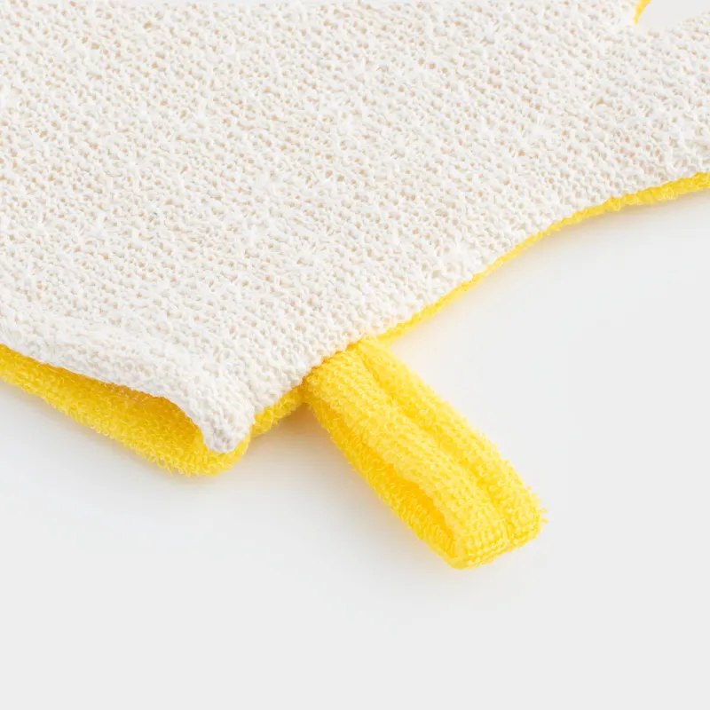 Мочалка-варежка для мытья тела, 20х17 см, детская, полиэстер, бежево-желтая, Утки, Duck yellow, image-4