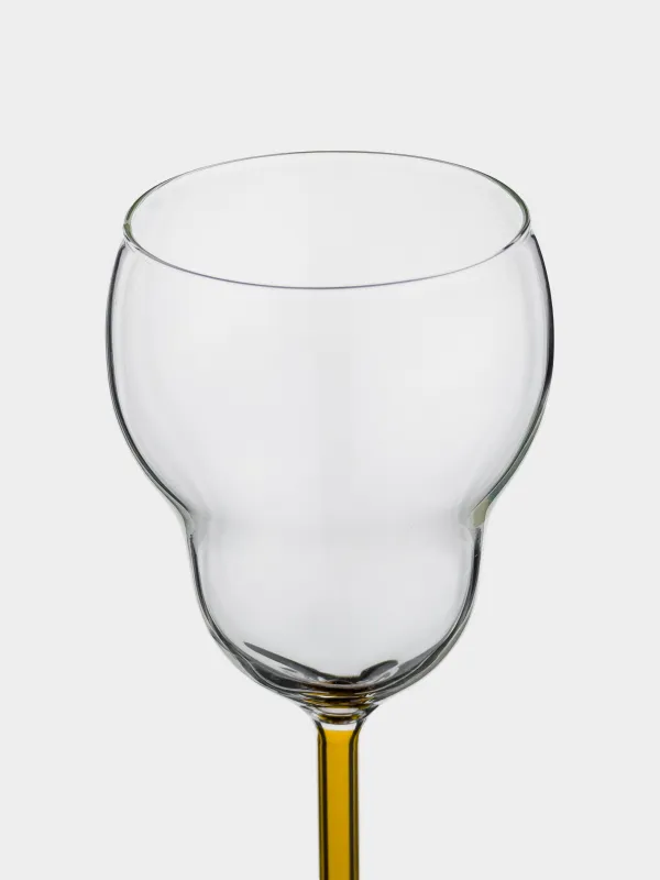Бокал для вина, 300 мл, стекло Б, янтарная ножка, Vesen, image-4