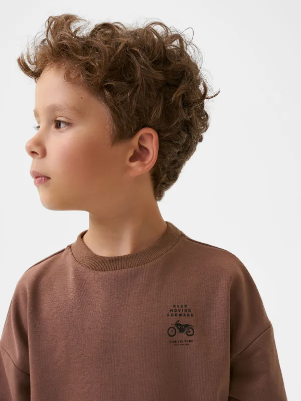 Свитшот детский, для мальчиков, коричневый, Kaiz, image-2