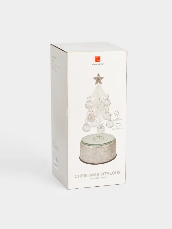 Статуэтка с подсветкой, 18 см, вращающаяся, Christmas vitreous, image-6