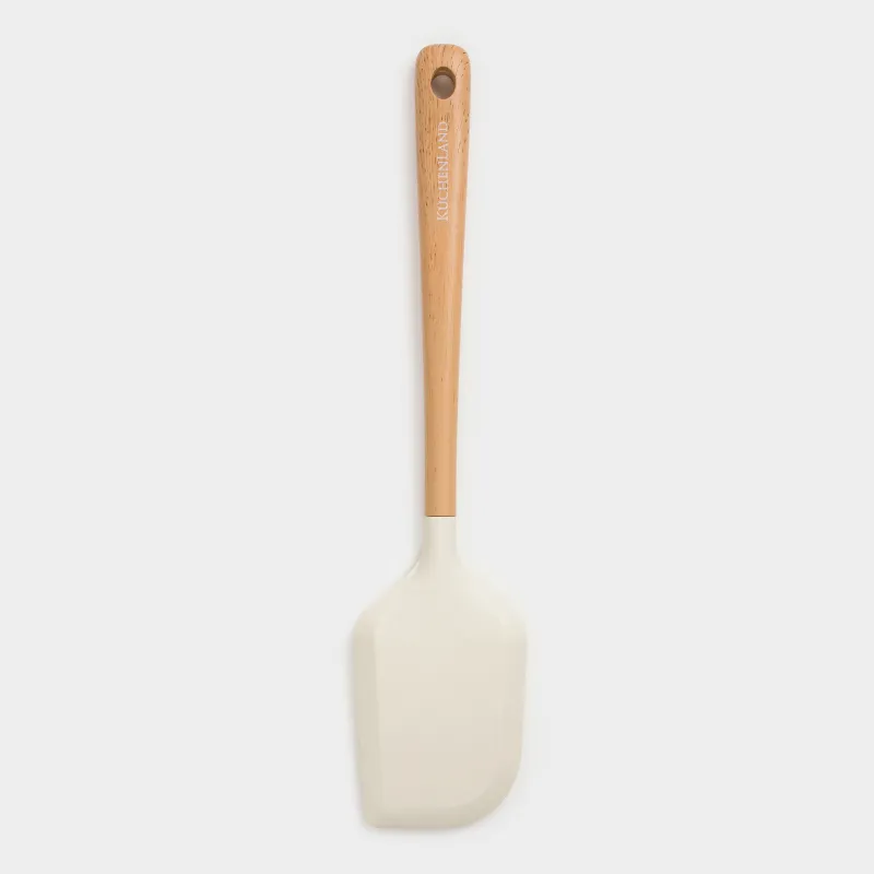 Лопатка-шпатель, 31 см, силикон/пластик, бежевая, Letia