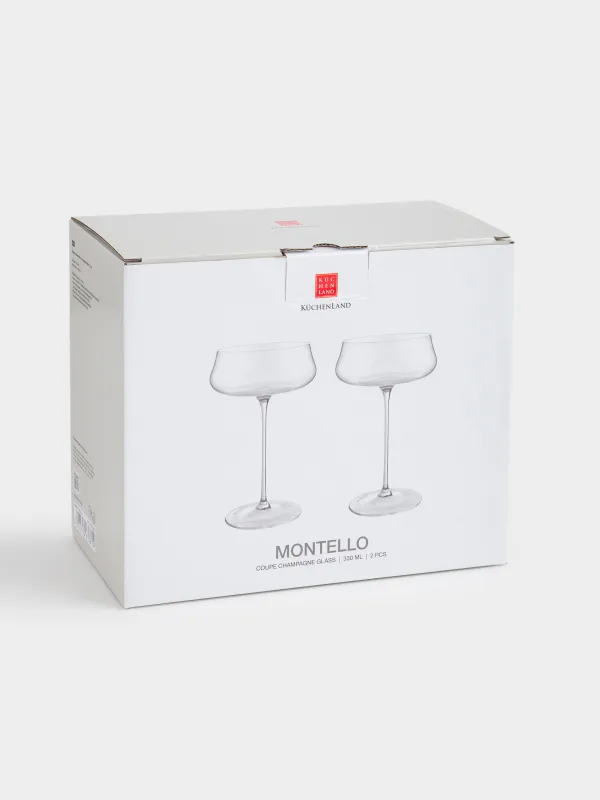 Бокал-креманка для шампанского, 330 мл, 2 шт, кристальное стекло, Montello, image-5