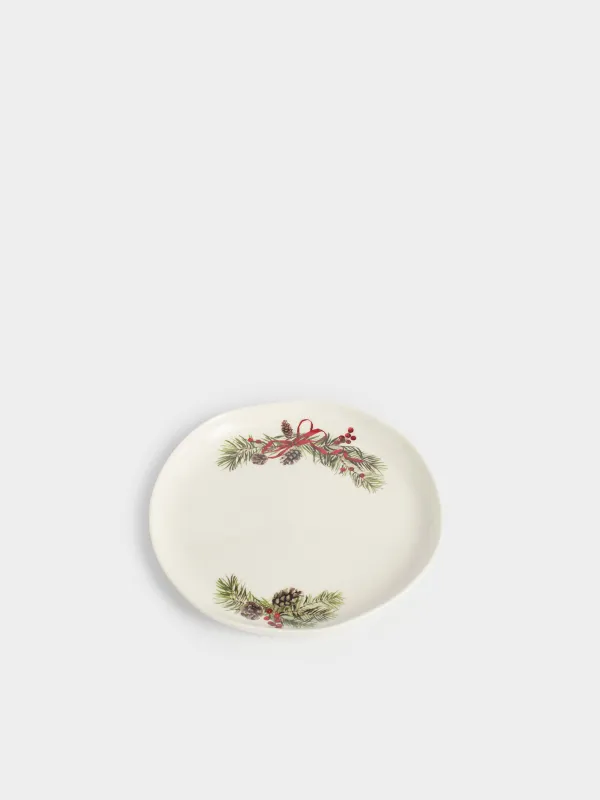 Тарелка закусочная, 19 см, Шишки и рябина, Rowan delice, image-2