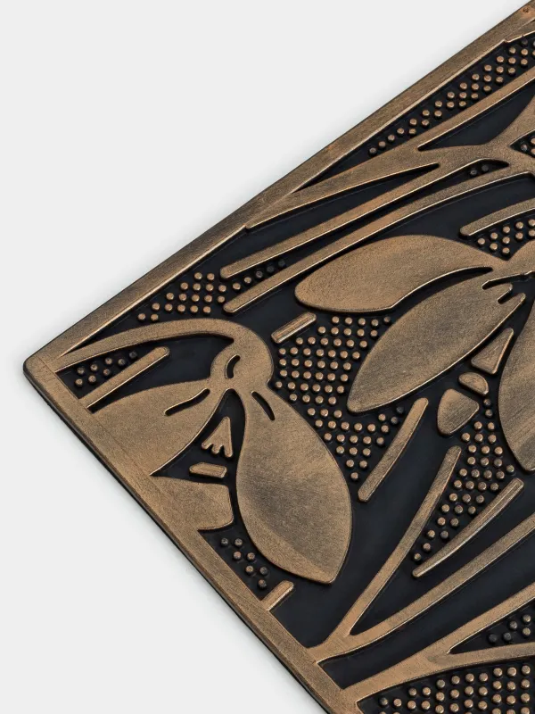 Коврик придверный, 45х75 см, резина, черно-бронзовый, Подснежники, Home deco, image-2