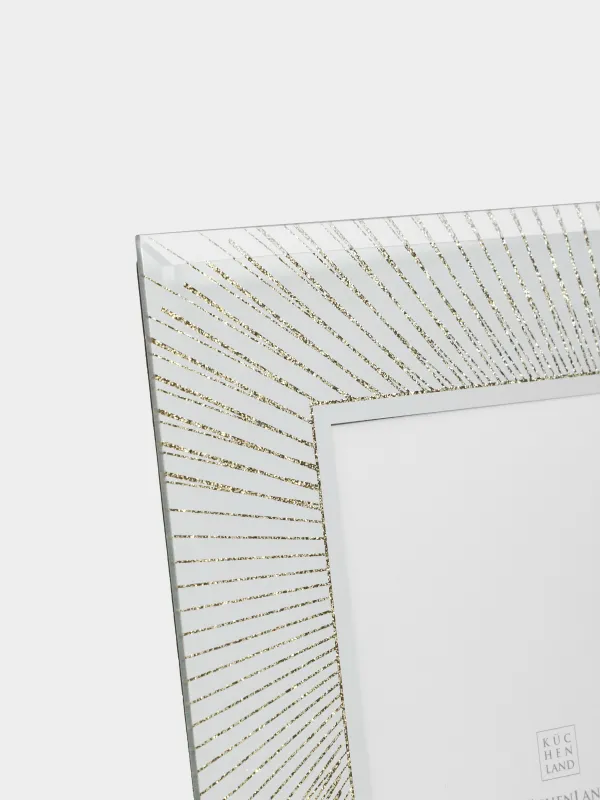 Фоторамка, 17х23 см, стекло, золотистая, Золотистые линии, Actress, image-2