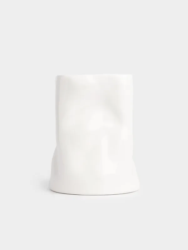 Подставка для кухонных принадлежностей, 16 см, керамика D, белая, Crush, image-0