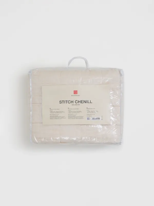 Покрывало, 220х240 см, шенилл/микрофибра, Stitch chenill, image-6