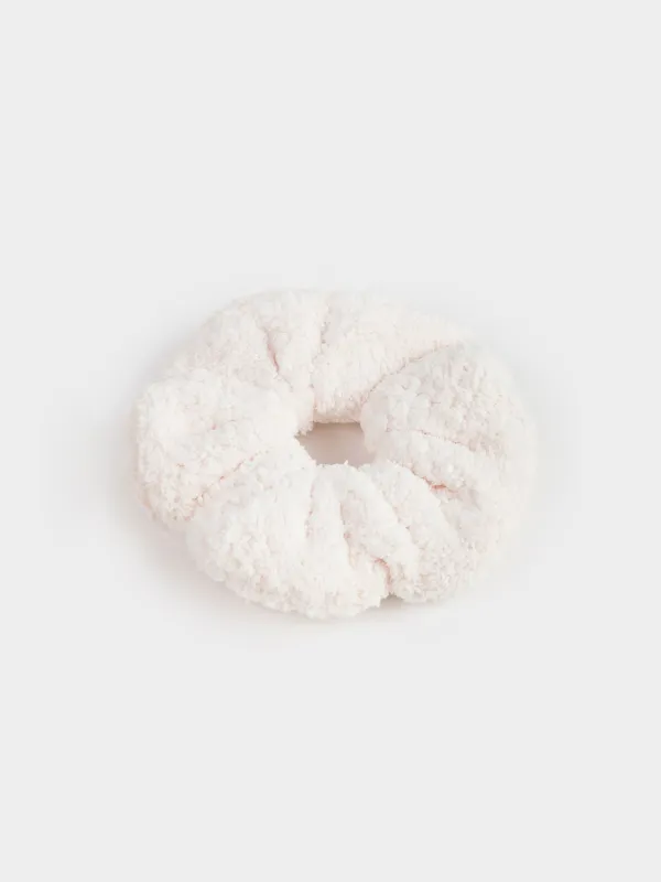 Резинка для волос, 13 см, флис, молочная, Ratine, image-1