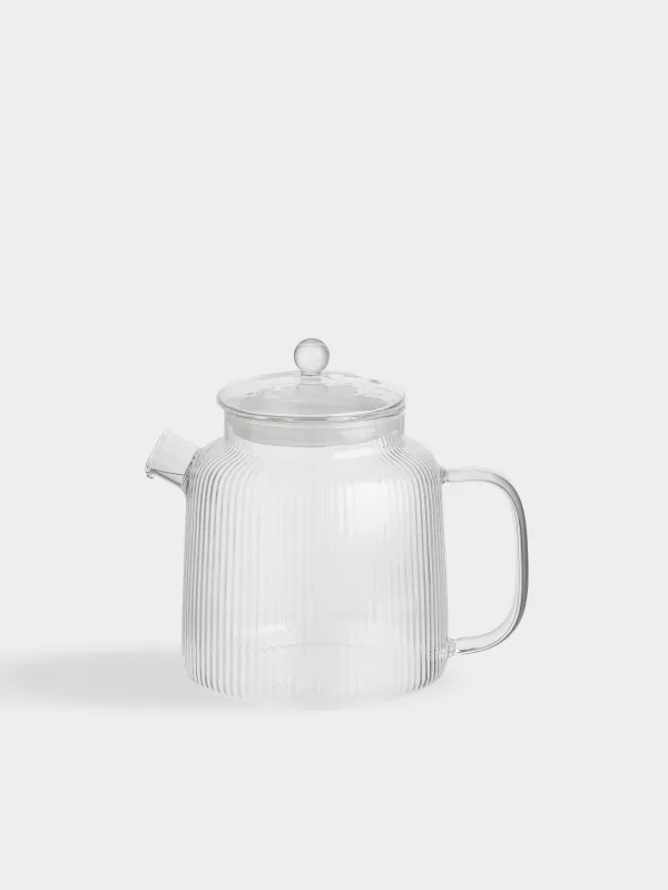 Чайник заварочный, 1,8 л, стекло Б/сталь, Ribby, image-0