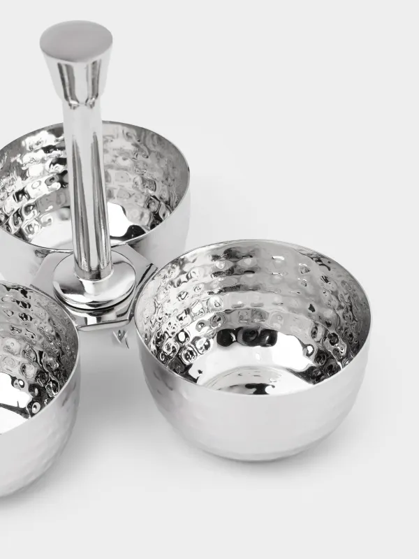 Подставка для закусок, 19х16 см, 3 отд, с ручкой, металл, Fantastic R, image-1