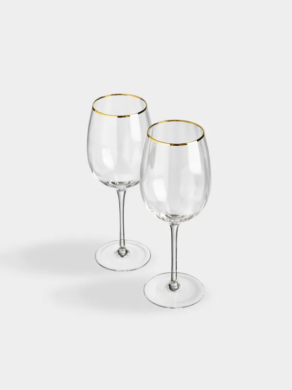 Бокал для вина, 2 шт, с золотистым кантом, Filo R gold, image-2