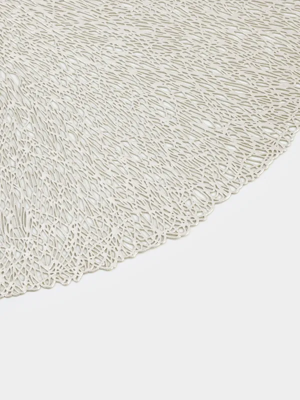 Салфетка под приборы, 38 см, ПВХ, круглая, золотистая, Паутинка, Azhur, image-2