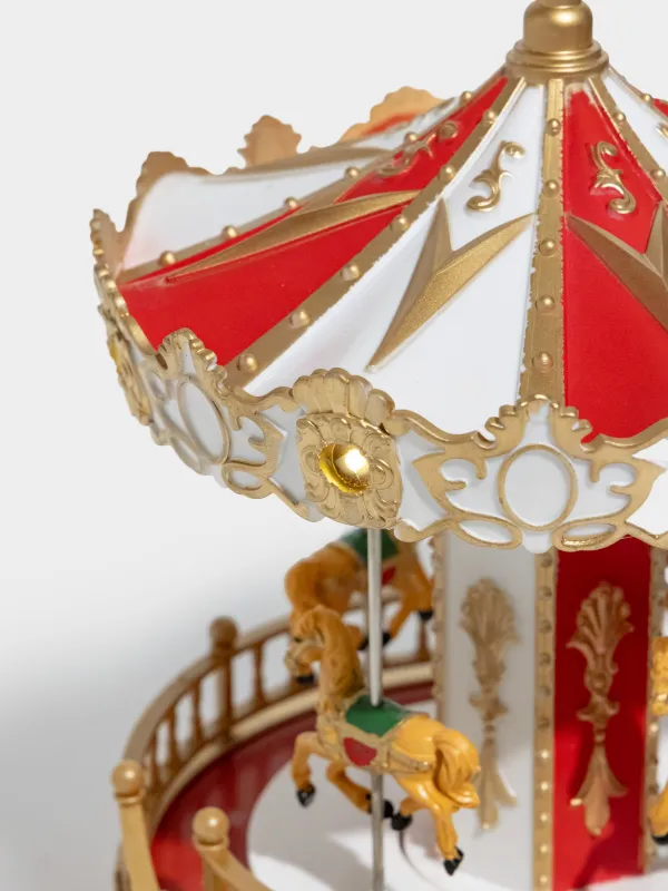 Статуэтка музыкальная, 23 см, с подсветкой, Карусель, Golden style, image-3