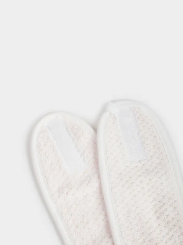 Повязка для волос, 56x9 см, флис, на липучке, молочная, Ratine, image-3