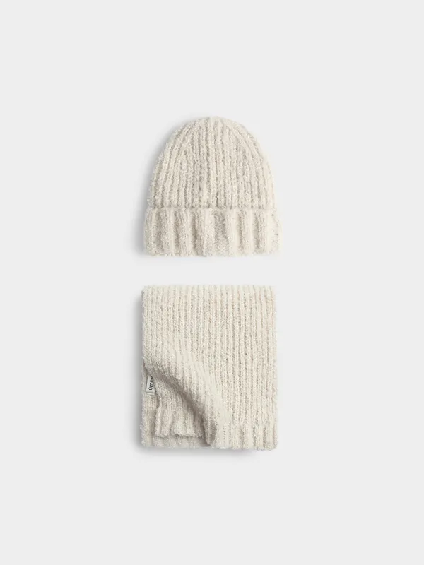 Вязаная Шапка-бини с отворотом, Knitting fuzz, image-2