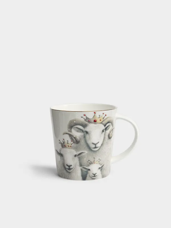 Кружка, 450 мл, Овечки с короной, Royal sheep, image-0