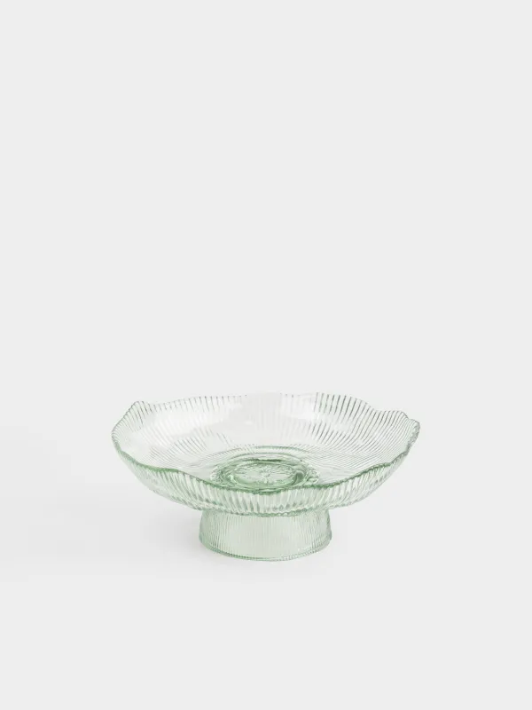 Блюдо на ножке, 23х9 см, стекло Р, зеленое, Argos color, image-2