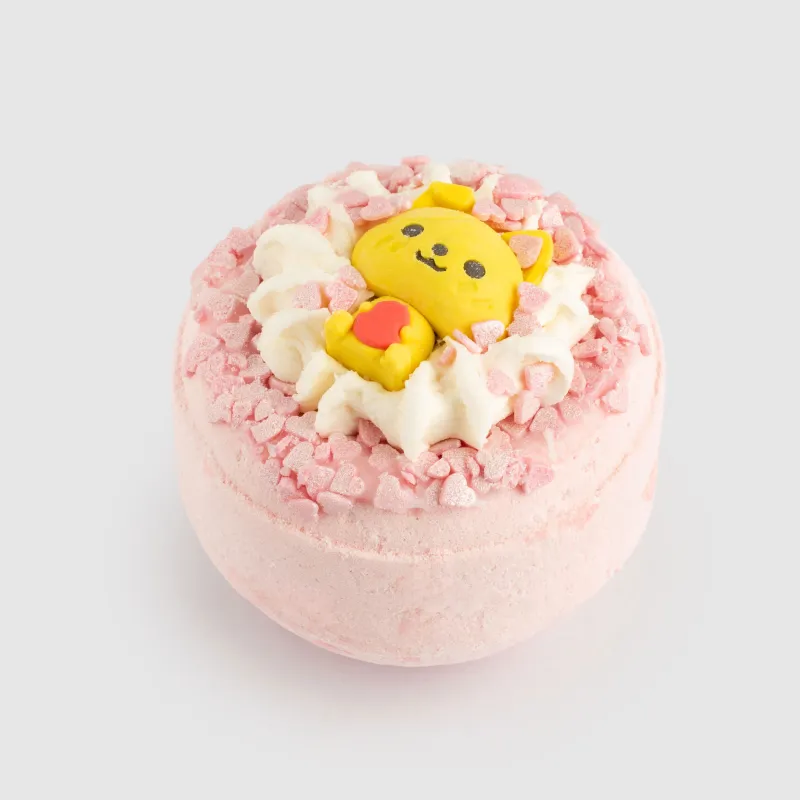 Бомбочка для ванны, 130 гр, с игрушкой, розовая, Черешня, Кот, Cat, image-3