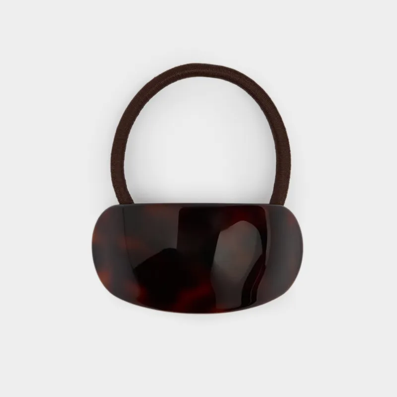 Резинка для волос, 6 см, акрил, коричневая, Glam