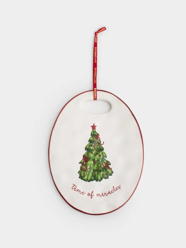 Подставка под горячее, 15x20 см, Елка с бантами, Christmas tree, image-0