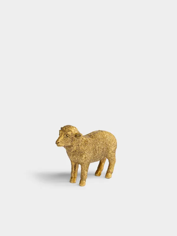 Статуэтка, 11x8 см, Ягненок, Sheep gold, image-0
