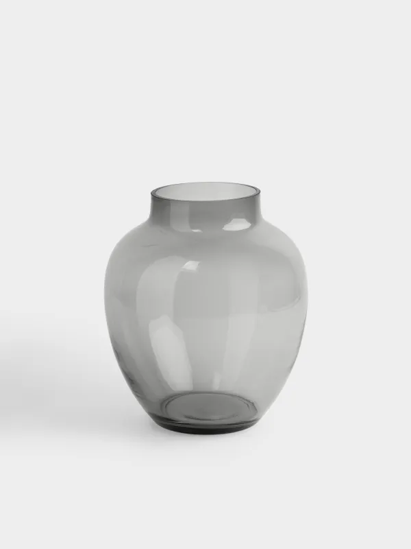 Ваза для цветов, 23 см, Clear grey, image-0