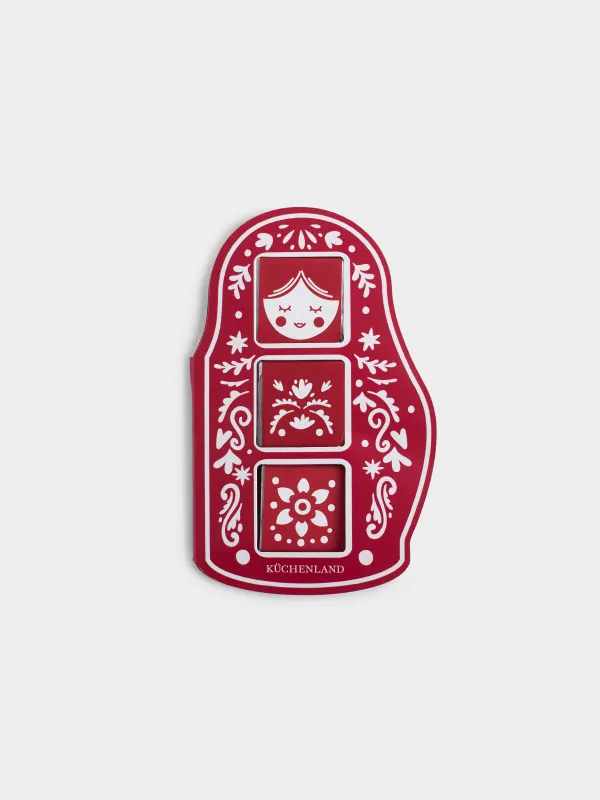 Открытка подарочная, 20х15 см, с шоколадом, Матрешка, Christmas, image-0