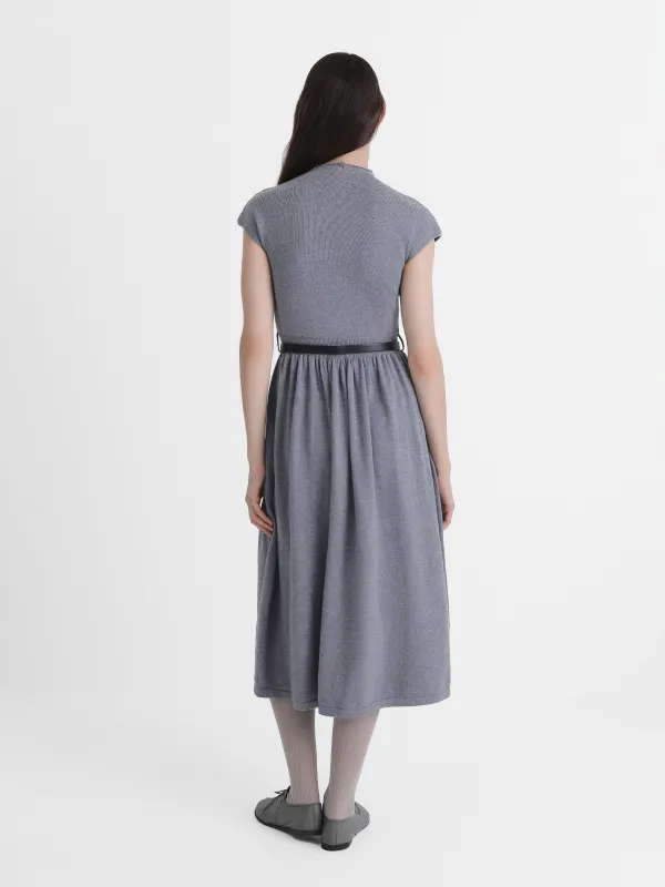 Платье c коротким рукавом, с ремнем, Erkilia, image-4