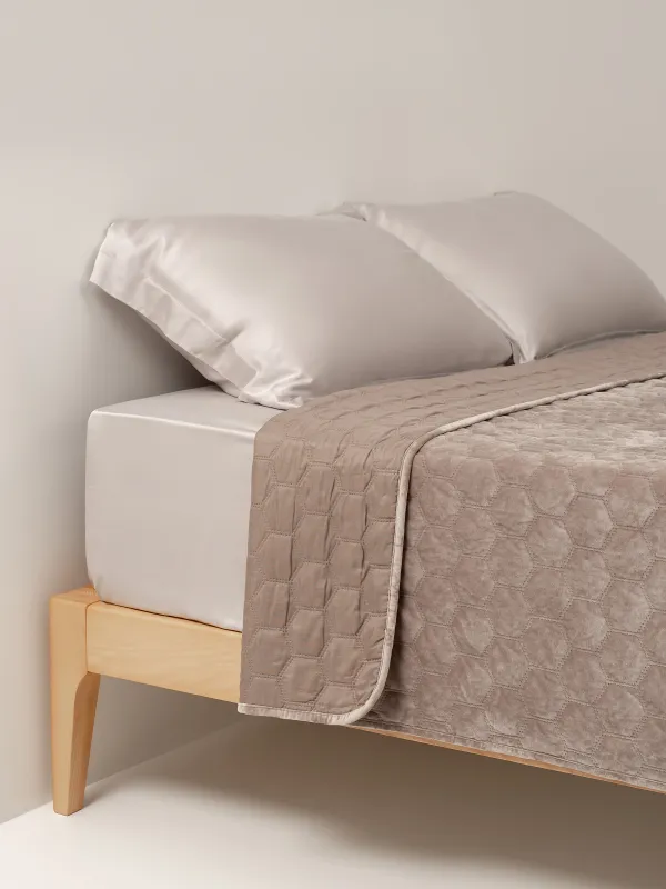 Покрывало, 220х240 см, стеганое, Соты, Lion, Stitch velvet, image-4