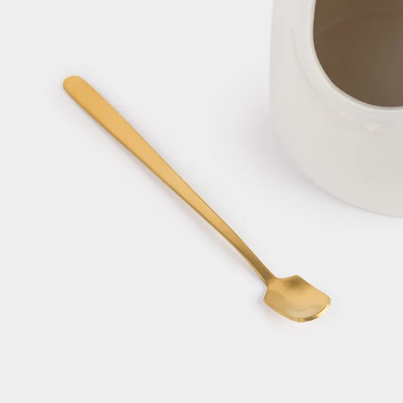 Сахарница, 11х10 см, 270 мл, с ложкой, фарфор P/сталь, молочная, Роза, Rose, image-1