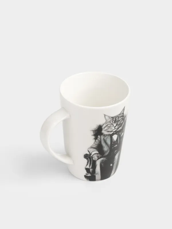 Кружка, 420 мл, Кот в костюме, Cat, image-1