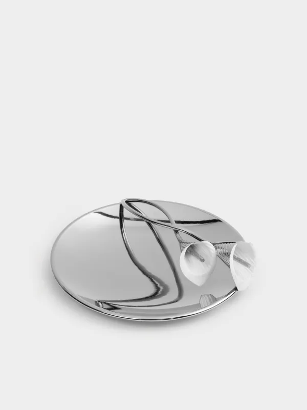 Блюдо декоративное, 20х6 см, металл, Каллы, Fantastic flower, image-0